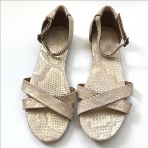 snakeskin Correa Sandals shimmery nude cute